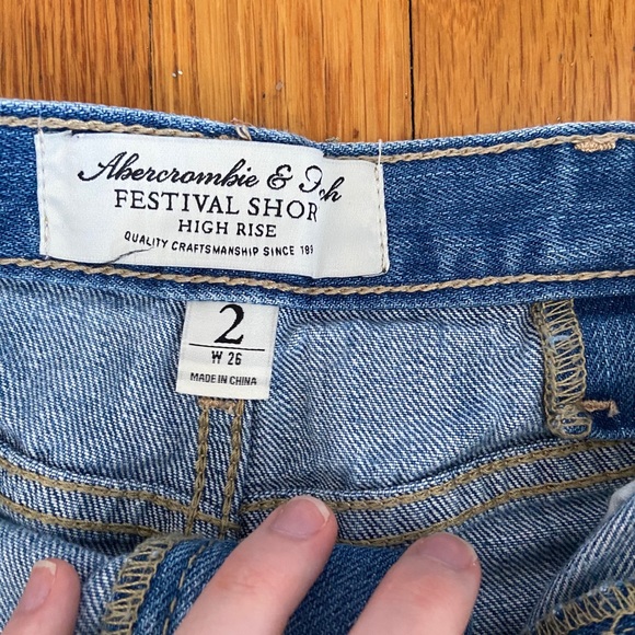 High rise denim shorts - Picture 3 of 3